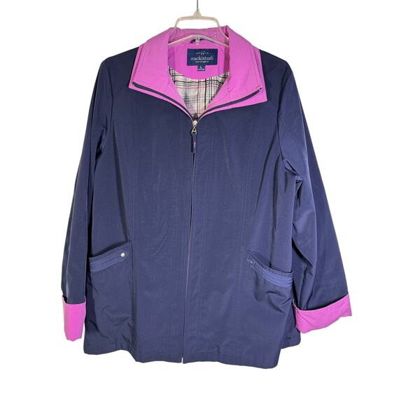Macintosh Women's Size L New England Blue Raincoat - Picture 1 of 3